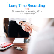 JNN S20 Zinc Alloy Keychain Voice Recorder, Memory:4GB(Silver)