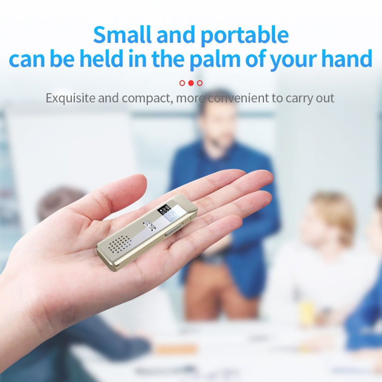 JNN Q7 Mini Portable Voice Recorder with OLED Screen, Memory:4GB(Gold)