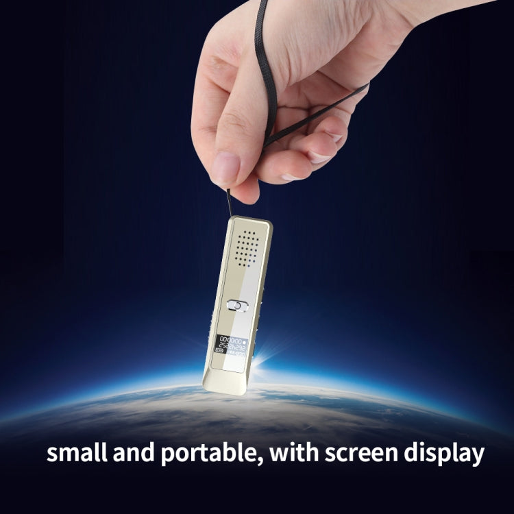 JNN Q7 Mini Portable Voice Recorder with OLED Screen, Memory:4GB(Gold)