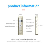 JNN Q7 Mini Portable Voice Recorder with OLED Screen, Memory:4GB(Gold)