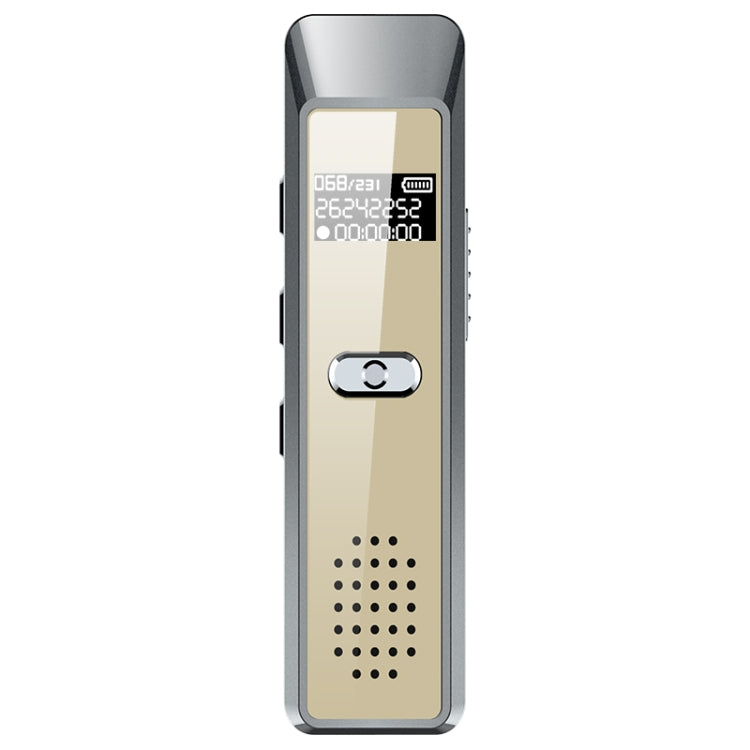 JNN Q7 Mini Portable Voice Recorder with OLED Screen, Memory:4GB(Grey+Gold)