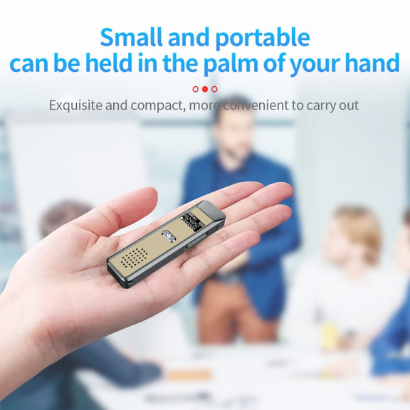 JNN Q7 Mini Portable Voice Recorder with OLED Screen, Memory:4GB(Grey+Gold)