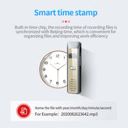 JNN Q7 Mini Portable Voice Recorder with OLED Screen, Memory:4GB(Grey+Gold)