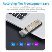 JNN Q7 Mini Portable Voice Recorder with OLED Screen, Memory:4GB(Grey+Gold)