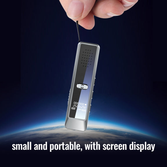 JNN Q7 Mini Portable Voice Recorder with OLED Screen, Memory:4GB(Metal Gray)