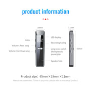 JNN Q7 Mini Portable Voice Recorder with OLED Screen, Memory:4GB(Metal Gray)