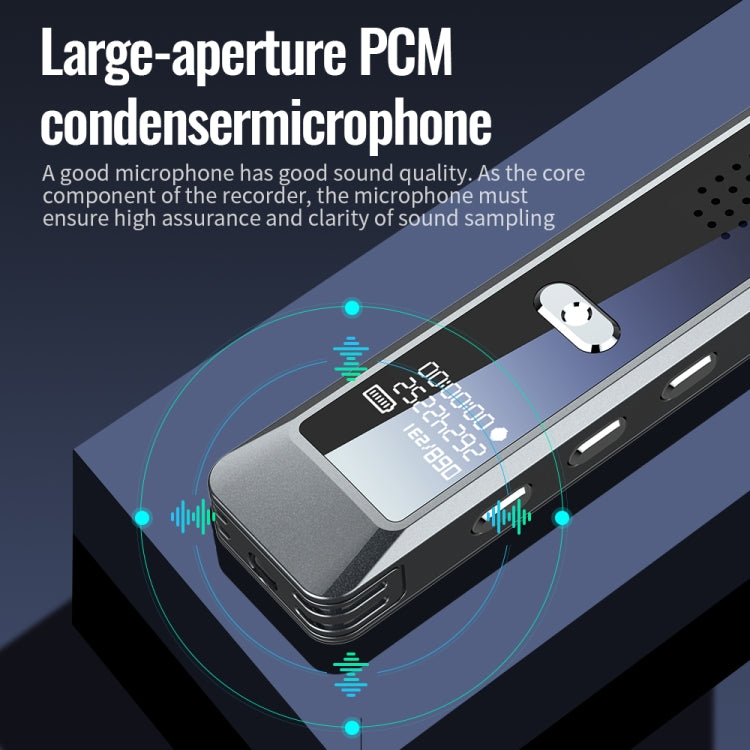 JNN Q7 Mini Portable Voice Recorder with OLED Screen, Memory:4GB(Metal Gray)