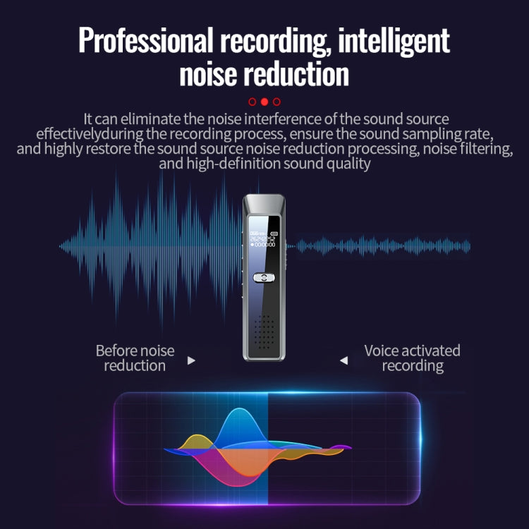 JNN Q7 Mini Portable Voice Recorder with OLED Screen, Memory:4GB(Metal Gray)