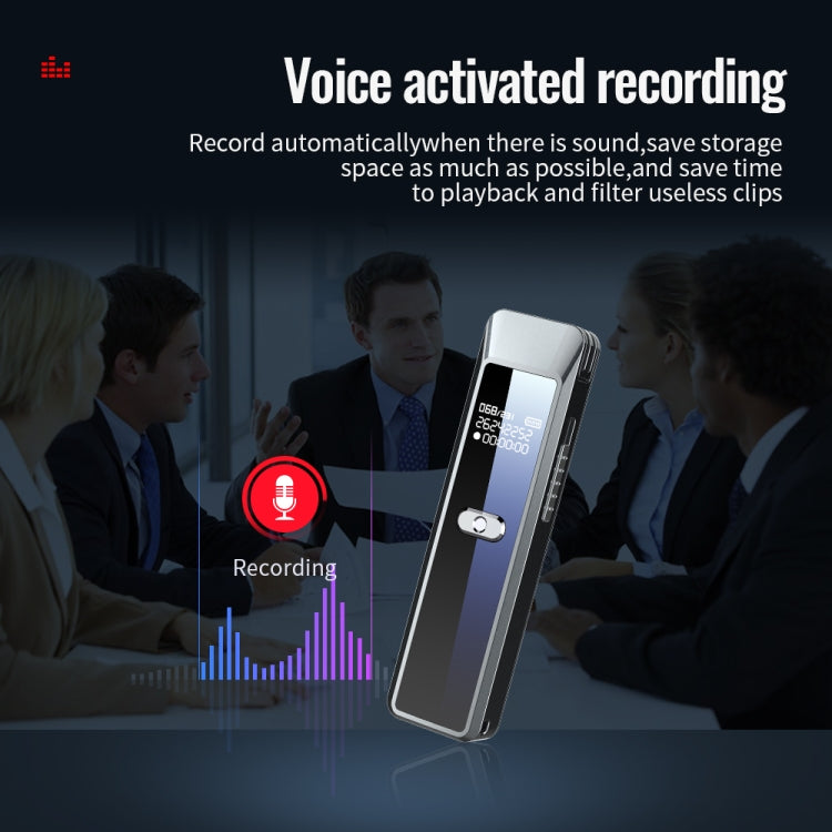 JNN Q7 Mini Portable Voice Recorder with OLED Screen, Memory:4GB(Metal Gray)