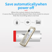 JNN Q7 Mini Portable Voice Recorder with OLED Screen, Memory:8GB(Gold)