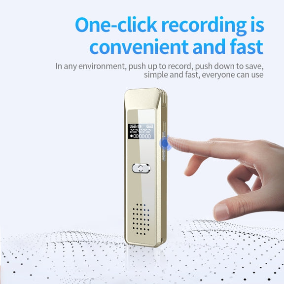 JNN Q7 Mini Portable Voice Recorder with OLED Screen, Memory:8GB(Gold)