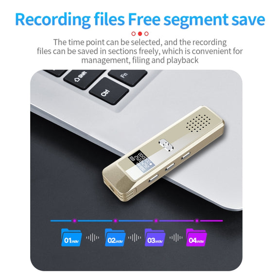JNN Q7 Mini Portable Voice Recorder with OLED Screen, Memory:8GB(Gold)