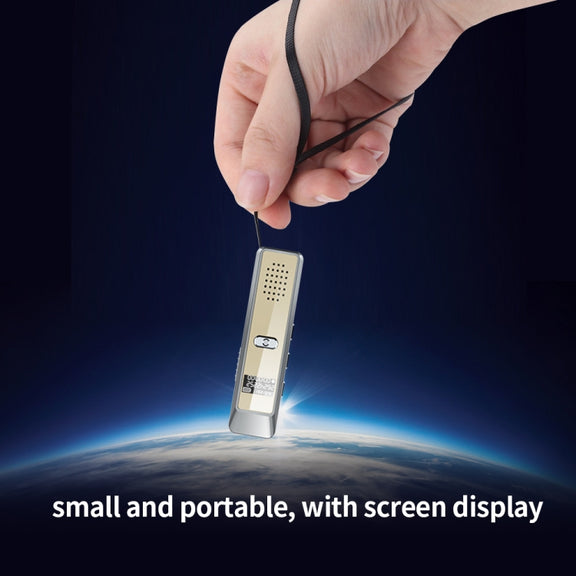 JNN Q7 Mini Portable Voice Recorder with OLED Screen, Memory:8GB(Grey+Gold)