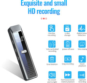 JNN Q7 Mini Portable Voice Recorder with OLED Screen, Memory:8GB(Metal Gray)