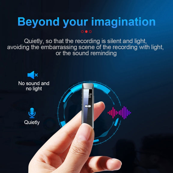 JNN Q7 Mini Portable Voice Recorder with OLED Screen, Memory:8GB(Metal Gray)