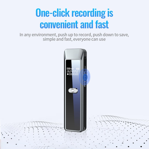 JNN Q7 Mini Portable Voice Recorder with OLED Screen, Memory:8GB(Metal Gray)
