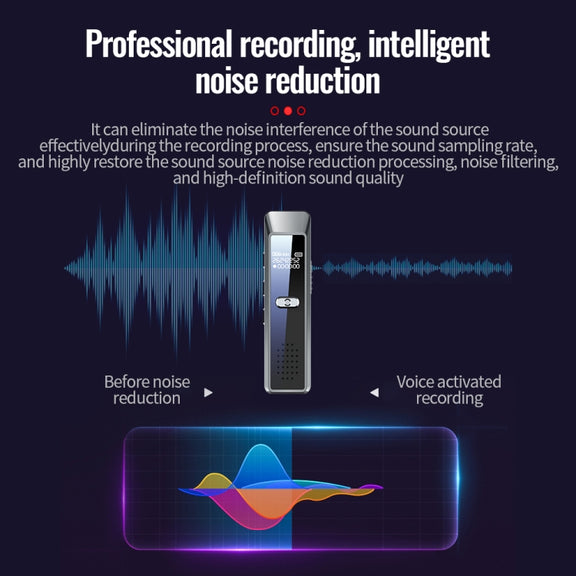 JNN Q7 Mini Portable Voice Recorder with OLED Screen, Memory:16GB(Metal Gray)