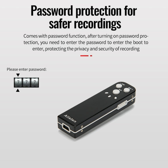 JNN J1 Mini Smart HD Noise Cancelling Voice Recorder, Memory:8GB(Black)