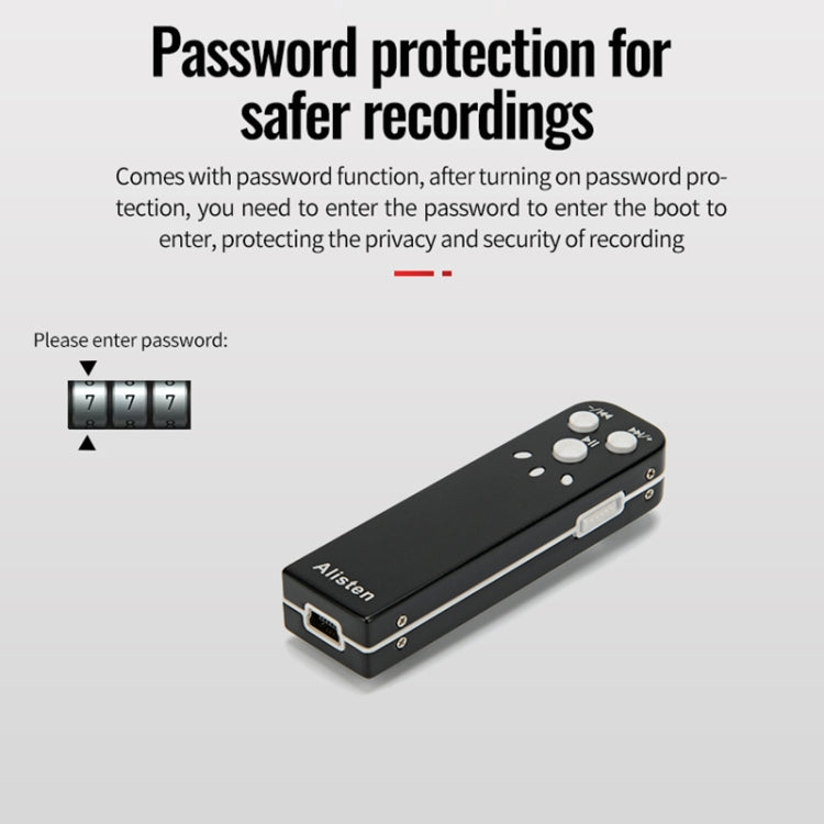 JNN J1 Mini Smart HD Noise Cancelling Voice Recorder, Memory:8GB(Black)