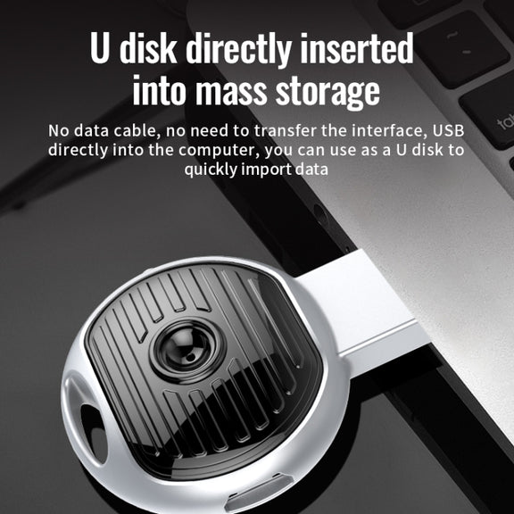 JNN S13 Zinc Alloy U-disk Voice Recorder, Memory:4GB(Silver)