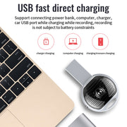 JNN S13 Zinc Alloy U-disk Voice Recorder, Memory:4GB(Silver)