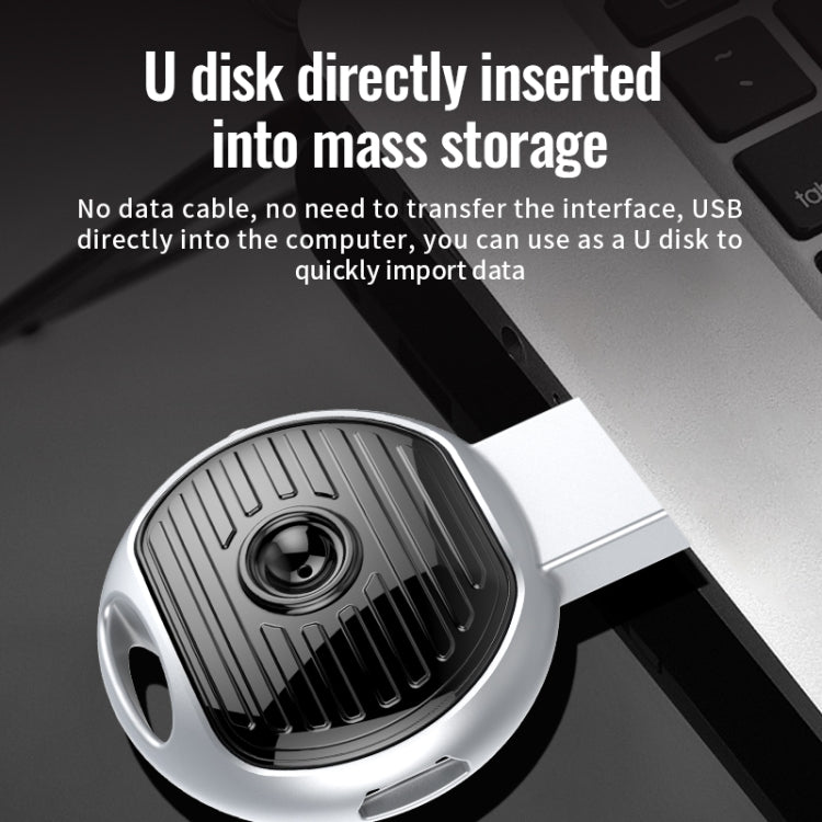 JNN S13 Zinc Alloy U-disk Voice Recorder, Memory:8GB(Silver)