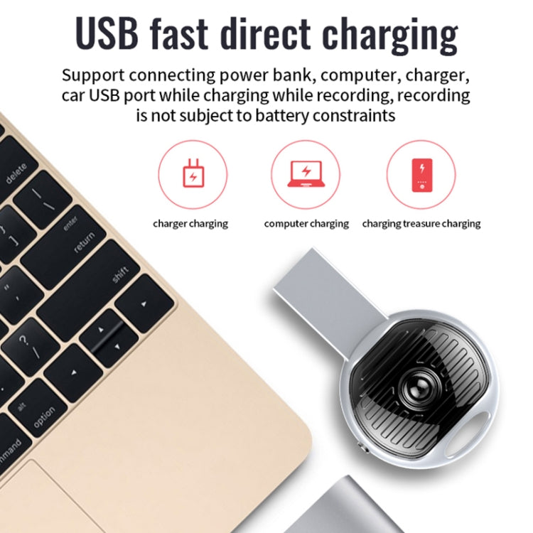 JNN S13 Zinc Alloy U-disk Voice Recorder, Memory:8GB(Silver)