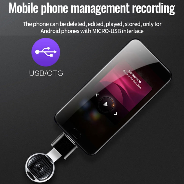 JNN S13 Zinc Alloy U-disk Voice Recorder, Memory:8GB(Silver)