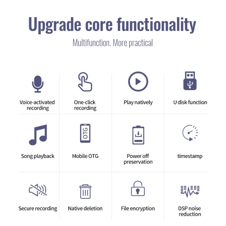 JNN S13 Zinc Alloy U-disk Voice Recorder, Memory:8GB(Silver)