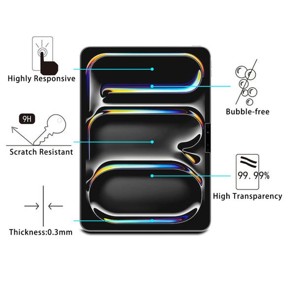 For iPad Pro 11 2024 25pcs 0.26mm 9H 2.5D Explosion-proof Tempered Glass Film