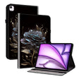For iPad Air 11 2025 / 2024 Crystal Texture Painted Leather Smart Tablet Case(Black Rose) - iPad Air 11 2025 / 2024 Cases by PMC TechLife | Online Shopping South Africa | PMC TechLife | Buy Now Pay Later Mobicred