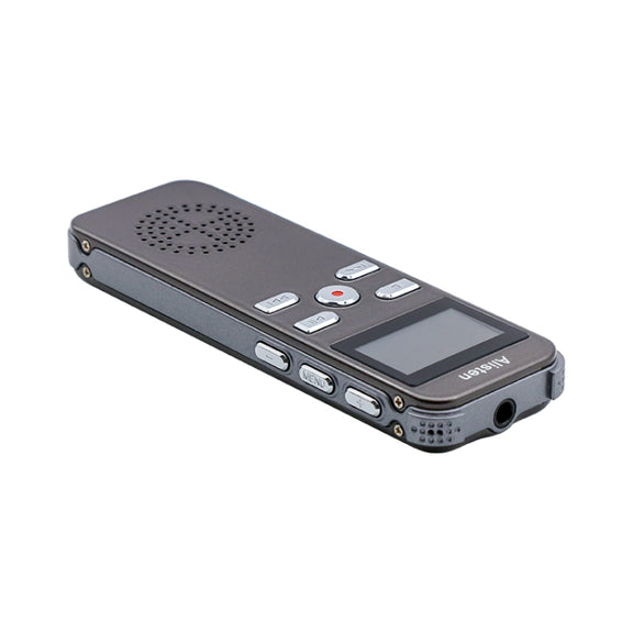 JNN X26 Mini Portable Voice Recorder with OLED Screen, Memory:16GB(Metal Gray)