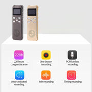 JNN X26 Mini Portable Voice Recorder with OLED Screen, Memory:16GB(Metal Gray)
