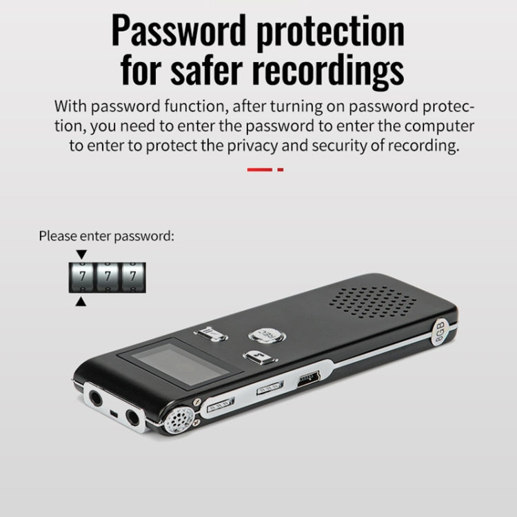 JNN X18 Mini Smart HD Noise Cancelling Voice Recorder, Memory:4GB(Black)