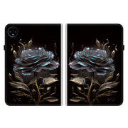 For Huawei MatePad Pro 11 2022 Crystal Texture Painted Leather Smart Tablet Case(Black Rose)