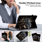 For OPPO Pad Air Crystal Texture Painted Leather Tablet Case(Black Rose)