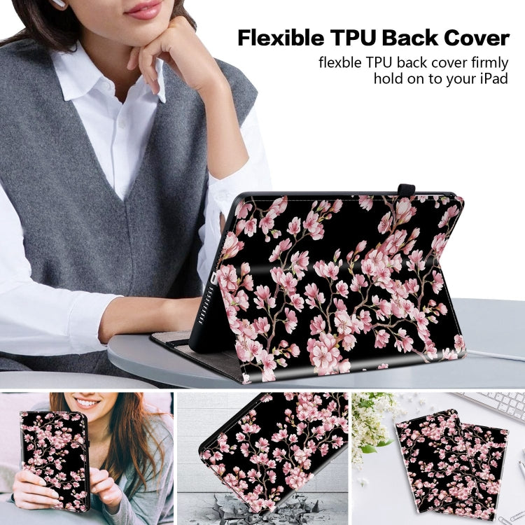 For Realme Pad 10.4 Crystal Texture Painted Leather Tablet Case(Plum Bossom)