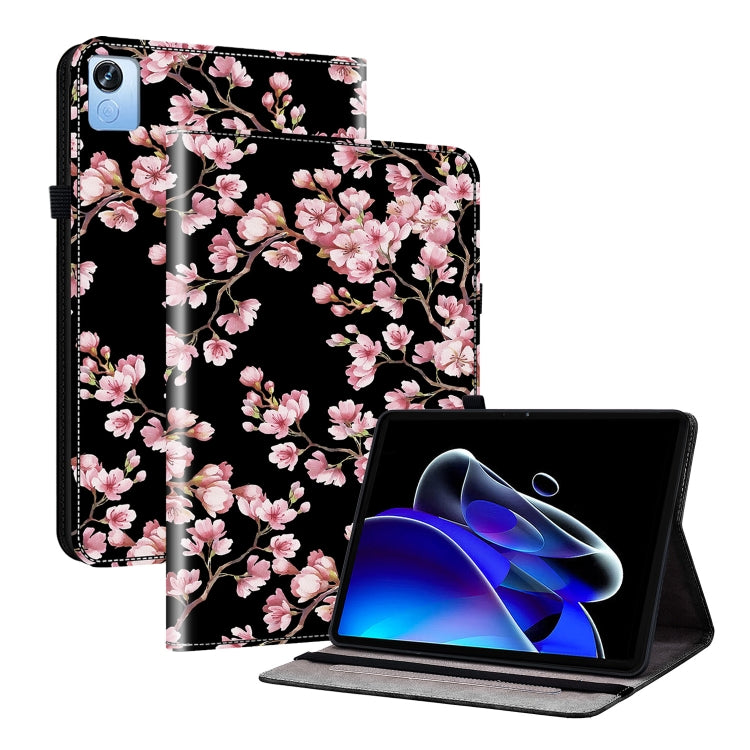 For Realme Pad X Crystal Texture Painted Leather Tablet Case(Plum Bossom)