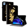 For Realme Pad X Crystal Texture Painted Leather Tablet Case(Gold Butterfly Rose) - Realme by PMC TechLife | Online Shopping South Africa | PMC TechLife | Buy Now Pay Later Mobicred