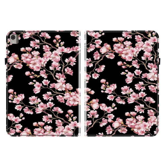 For Nokia T21 Crystal Texture Painted Leather Tablet Case(Plum Bossom)