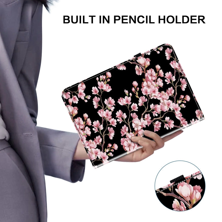 For Nokia T20 10.4 2021 Crystal Texture Painted Leather Tablet Case(Plum Bossom)