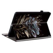 For Amazon Fire HD 10 2019/2017 Crystal Texture Painted Leather Smart Tablet Case(Black Rose)