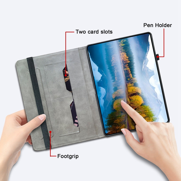 For Amazon Fire HD10 / HD10 Plus 2021 Crystal Texture Painted Leather Smart Tablet Case(Black Rose)