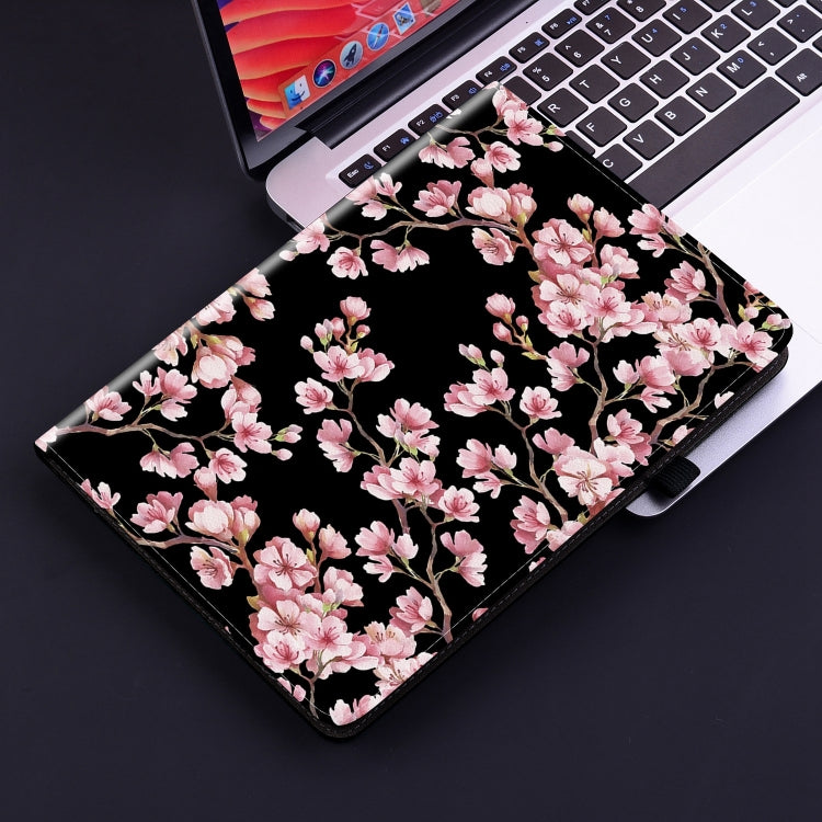 For Amazon Fire Max 11 Crystal Texture Painted Leather Tablet Case(Plum Bossom)