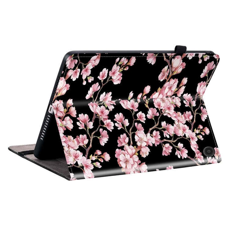For Amazon Fire Max 11 Crystal Texture Painted Leather Tablet Case(Plum Bossom)