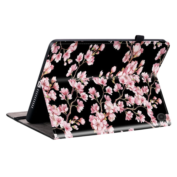 For Amazon Fire Max 11 Crystal Texture Painted Leather Tablet Case(Plum Bossom)