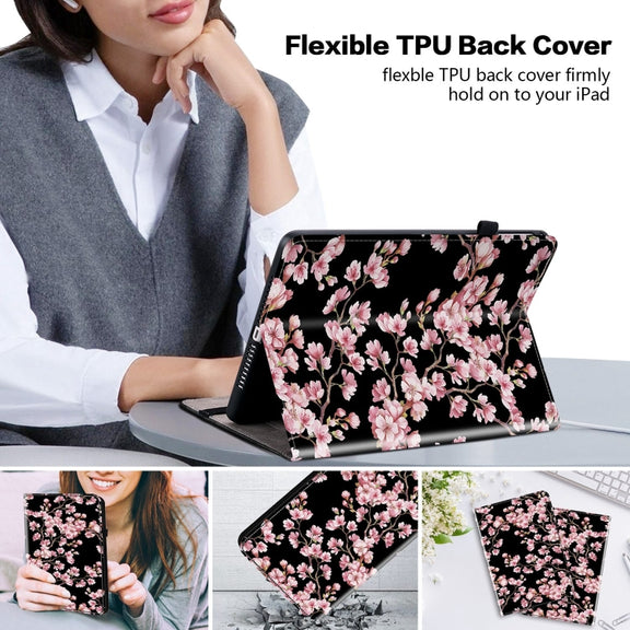 For Amazon Fire Max 11 Crystal Texture Painted Leather Tablet Case(Plum Bossom)