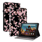 For Amazon Fire HD10 2023 Crystal Texture Painted Leather Tablet Case(Plum Bossom)