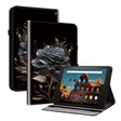 For Amazon Fire HD10 2023 Crystal Texture Painted Leather Tablet Case(Black Rose) - Amazon by PMC TechLife | Online Shopping South Africa | PMC TechLife | Buy Now Pay Later Mobicred