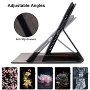For Amazon Fire HD10 2023 Crystal Texture Painted Leather Tablet Case(Black Rose)